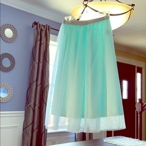 Girl’s long teal skirt